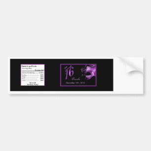 Autocollant De Voiture Bouteille d'eau Étiquette doux 16 violet Lilac noi
