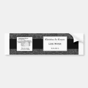 Autocollant De Voiture Bouteille d'eau Étiquette Gris noir Formal Gothiqu