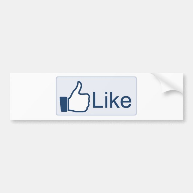 Autocollant De Voiture Bouton Like - Bumper Sticker (Devant)