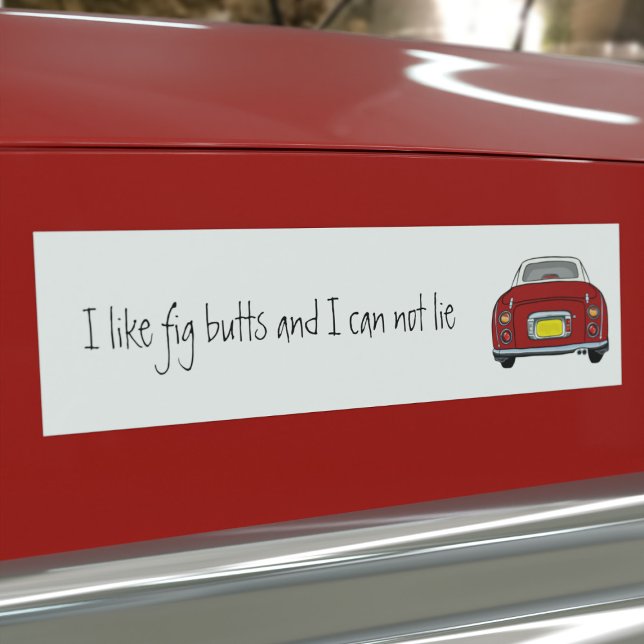 Autocollant De Voiture Bouton rouge amusant Figaro voiture Sticker (Do you like Red Figaro Cars and can not lie? This is the car bumper sticker just for you)