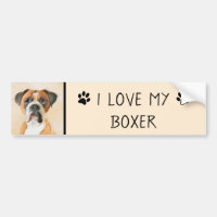 Boxer Dog Peinture Non Décroché Art animal origina