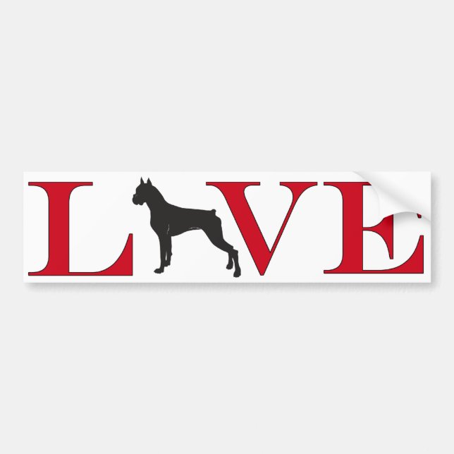 Autocollant De Voiture Boxer Lover Bumpersticker (Devant)