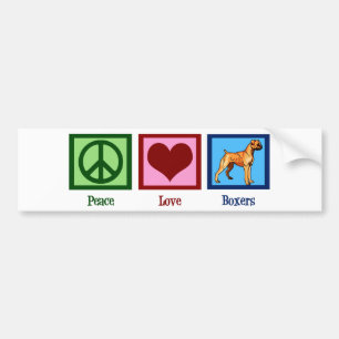 Autocollant De Voiture Boxeurs d'amour de paix