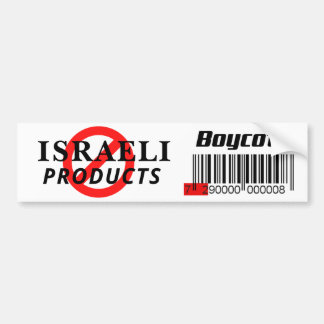 AUTOCOLLANT DE VOITURE BOYCOTT PRODUITS ISRAÉLIENS