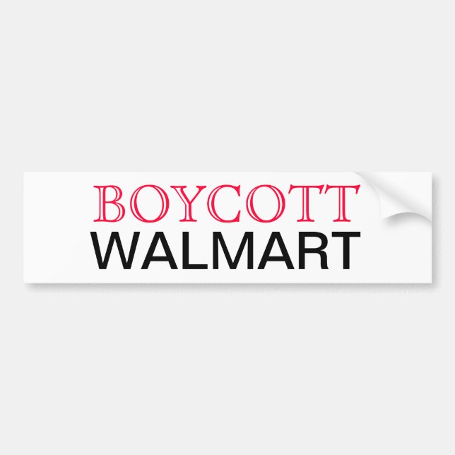Autocollant De Voiture Boycott Walmart (Devant)