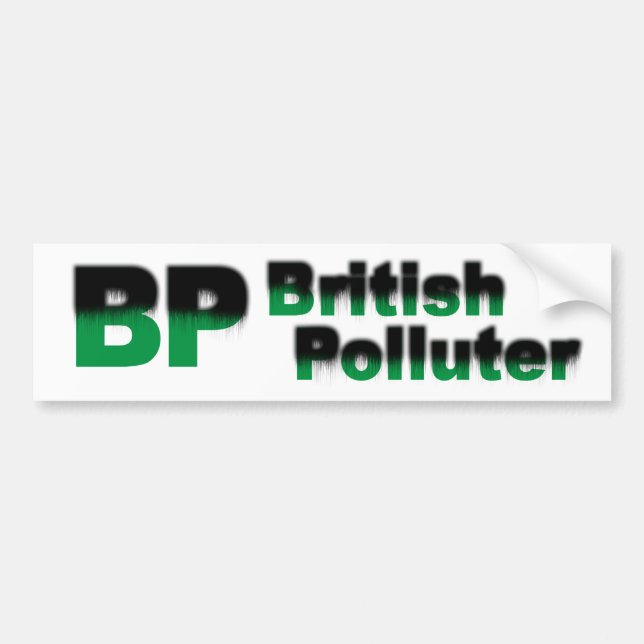 Autocollant De Voiture BP : Pollueur britannique (Devant)