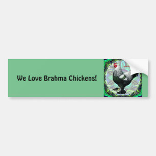 Autocollant De Voiture Brahma : Fancy Dark Rooster