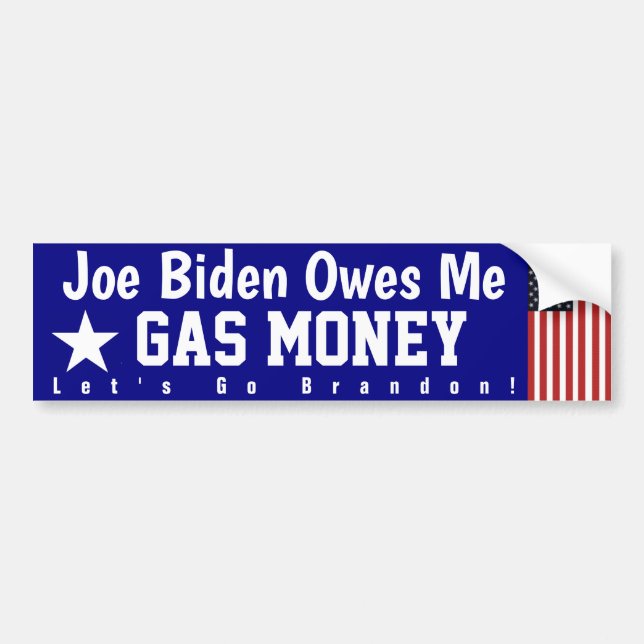 Autocollant De Voiture Brandon Me Doit Gaz Bumper Sticker (Devant)