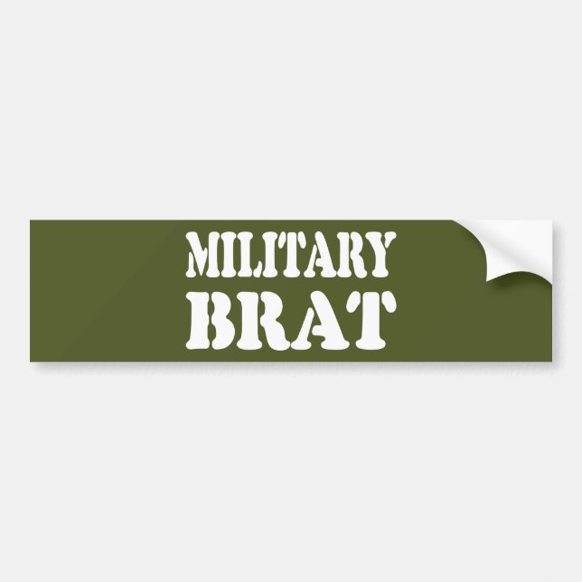 AUTOCOLLANT DE VOITURE BRAT MILITAIRE (Devant)