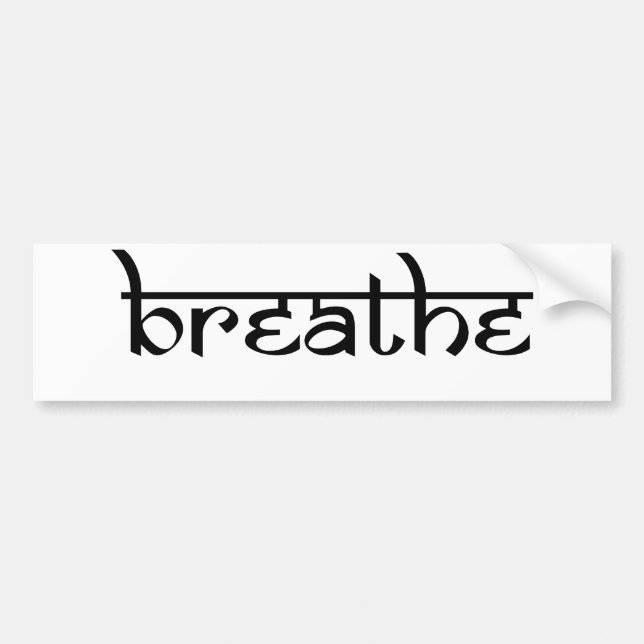 Autocollant De Voiture Breathe Design sur le style sanskrit (Devant)