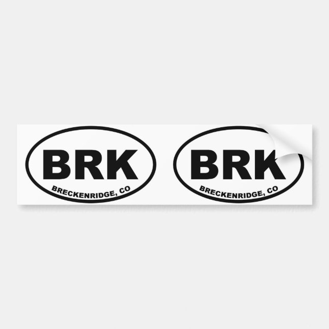 Autocollant De Voiture Breckenridge BRK (Devant)