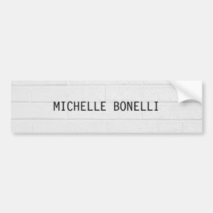 Autocollant De Voiture Briques murales grises Conception Plaque lisible M