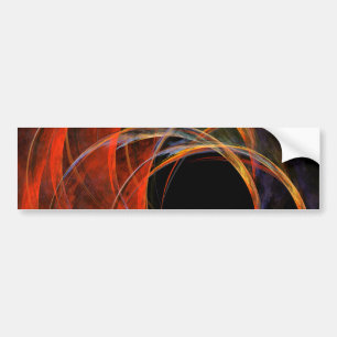 Autocollant De Voiture Briser le Cercle Vortex de Feu Art Abstrait