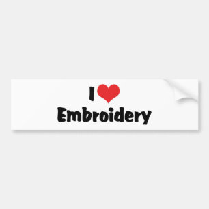Autocollant De Voiture Broderie J'aime cœur - Couture au point de needlep