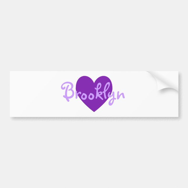 Autocollant De Voiture Brooklyn en violet (Devant)