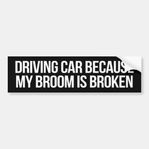 Autocollant De Voiture Broom De Voiture De Conduite Sticker Bumper Broken