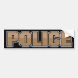 Autocollant De Voiture Brun 2 de Département de Police de lustre