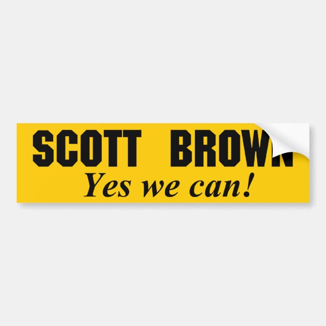 Autocollant De Voiture Brun de Scott - oui nous pouvons (Devant)