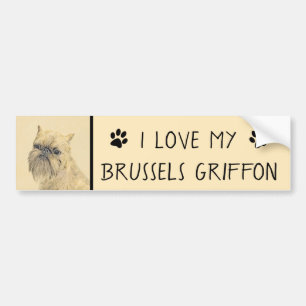 Autocollant De Voiture Bruxelles Griffon Peinture - Cute Original Chien A