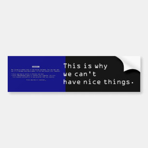 Autocollant De Voiture BSOD Bumper Sticker