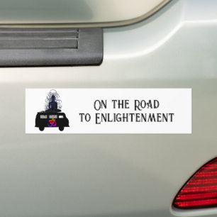 Autocollant De Voiture Buddhist Buddha OM Symbol Retro Hippie Bus