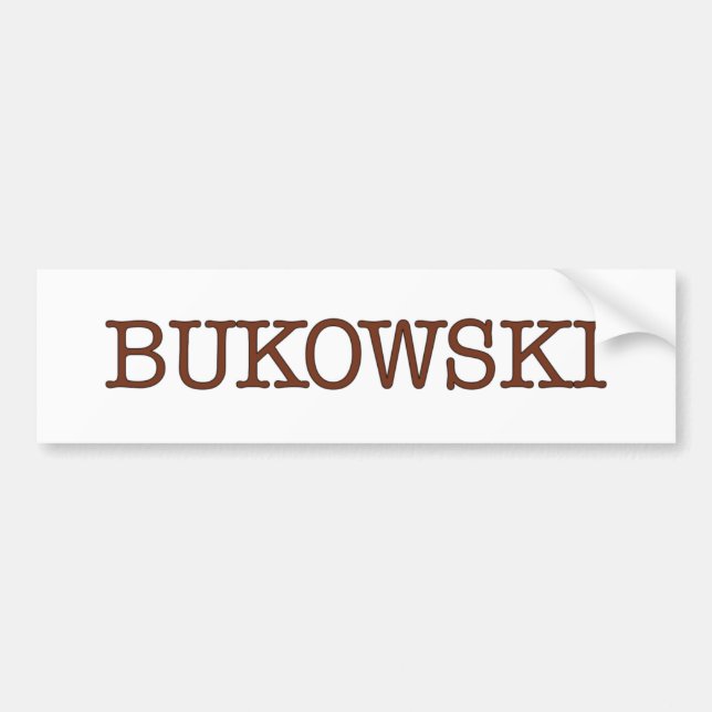 Autocollant De Voiture Bukowski (Devant)