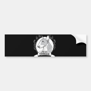 AUTOCOLLANT DE VOITURE BULL-TERRIER (3)