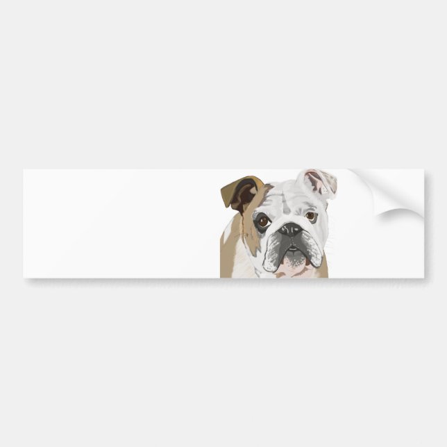 Autocollant De Voiture Bulldog anglais (Devant)