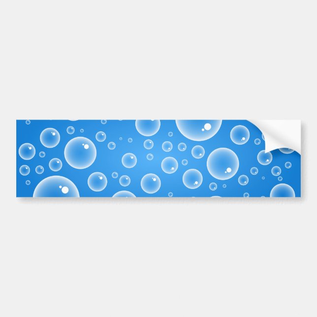 Autocollant De Voiture Bulles bleues (Devant)