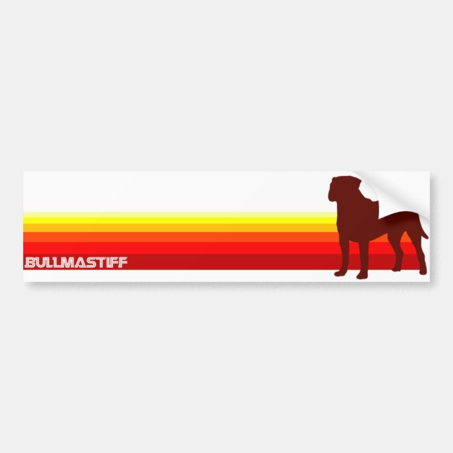 Autocollant De Voiture Bullmastiff avec l'adhésif pour pare-chocs de (Devant)