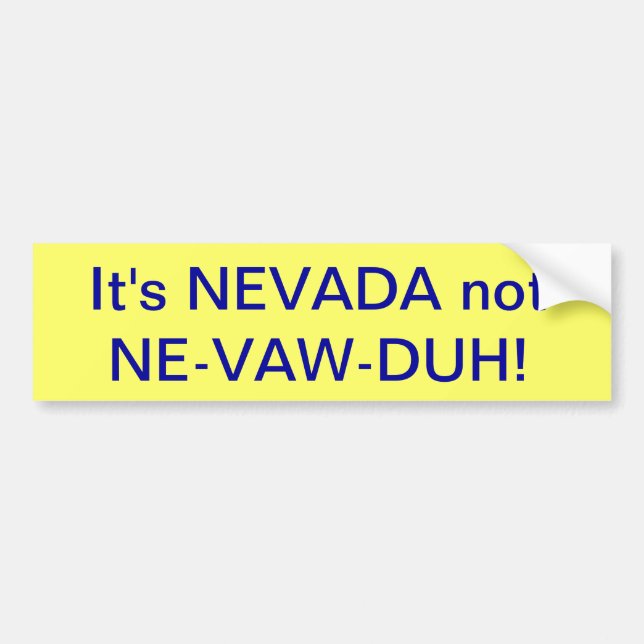 Autocollant De Voiture bumbersticker du Nevada (Devant)