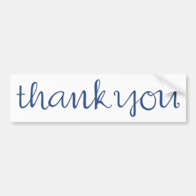 Autocollant De Voiture Bumer bleu Merci (Devant)