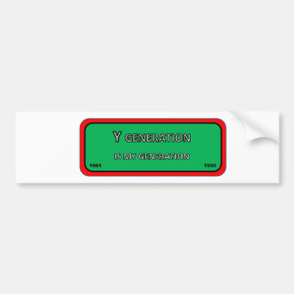 Autocollant De Voiture Bumper/autocollant de fenêtre génération Y