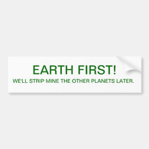 AUTOCOLLANT DE VOITURE BUMPER-EARTH D'ABORD