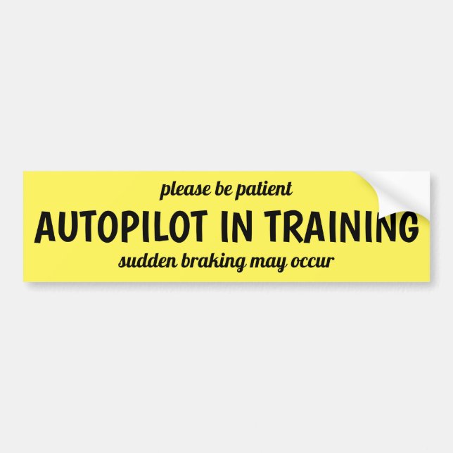 Autocollant De Voiture Bumper Sticker (Devant)