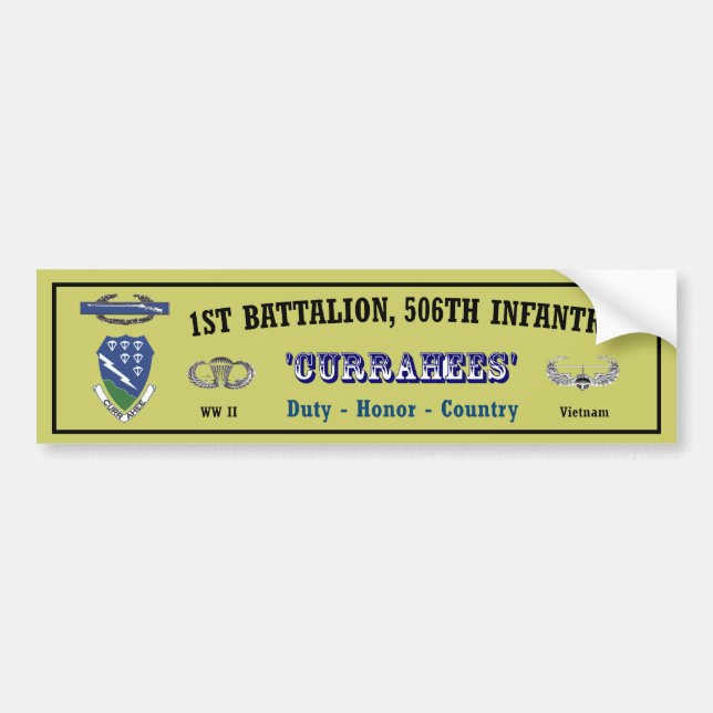 Autocollant De Voiture Bumper.Sticker_1-506th.Vietnam (Devant)