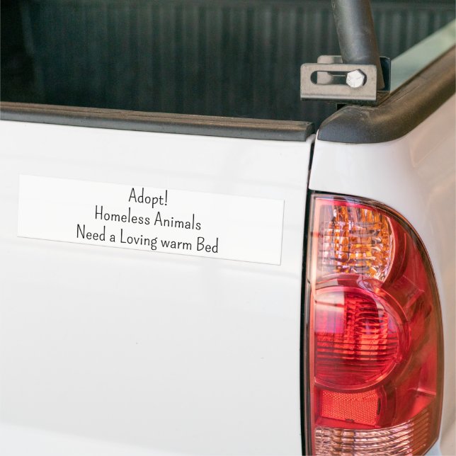 Autocollant De Voiture Bumper Sticker Adopt Cat & Dogs  (Sur camion)