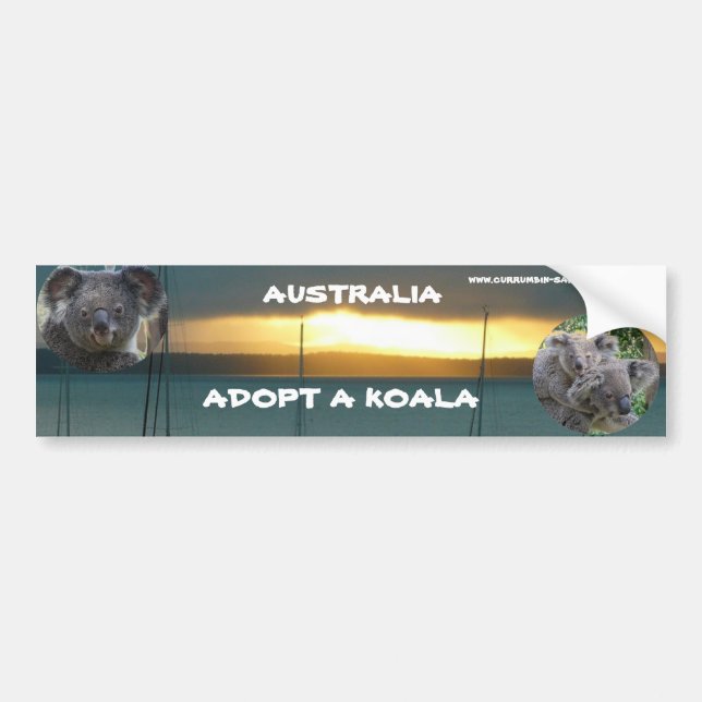 Autocollant De Voiture Bumper Sticker ADOPTER UNE KOALA AUSTRALIE (Devant)