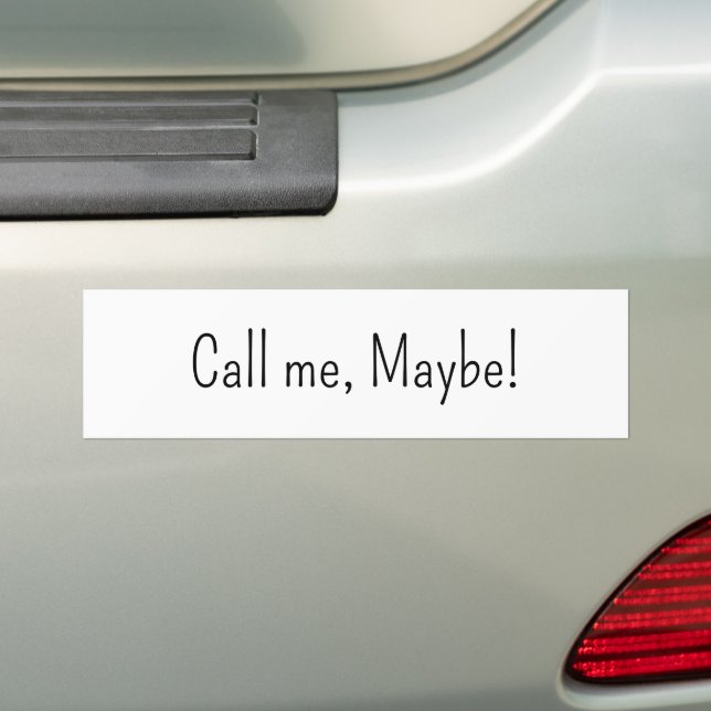 Autocollant De Voiture Bumper Sticker Appelez-moi, peut-être (En voiture)