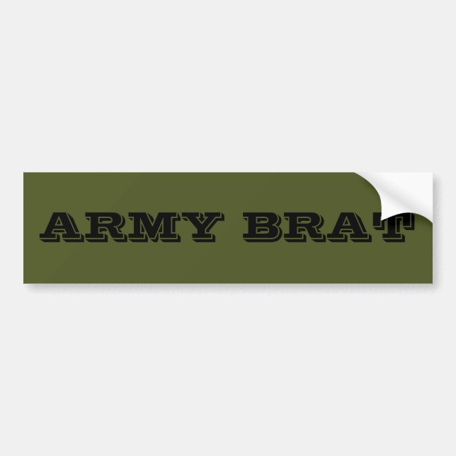 Autocollant De Voiture Bumper Sticker Armée Brat (Devant)