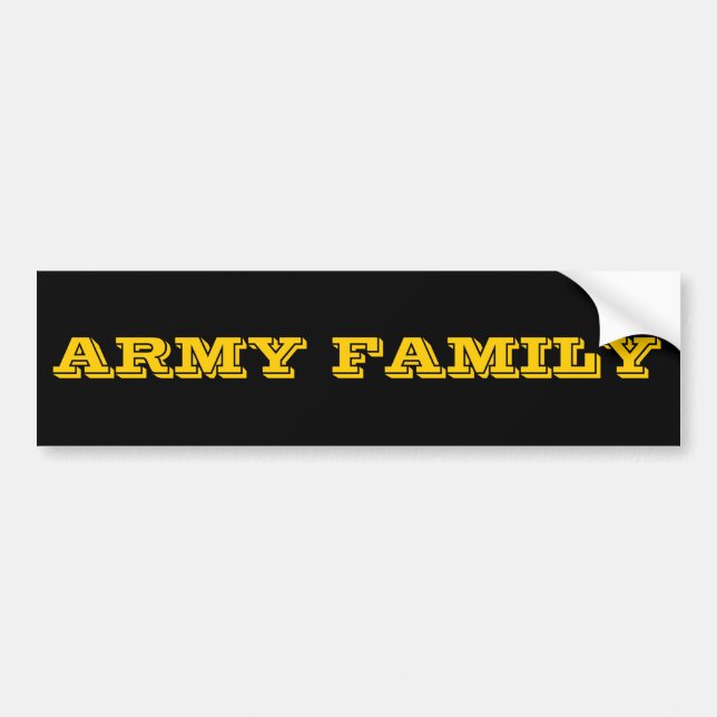 Autocollant De Voiture Bumper Sticker Armée Famille (Devant)