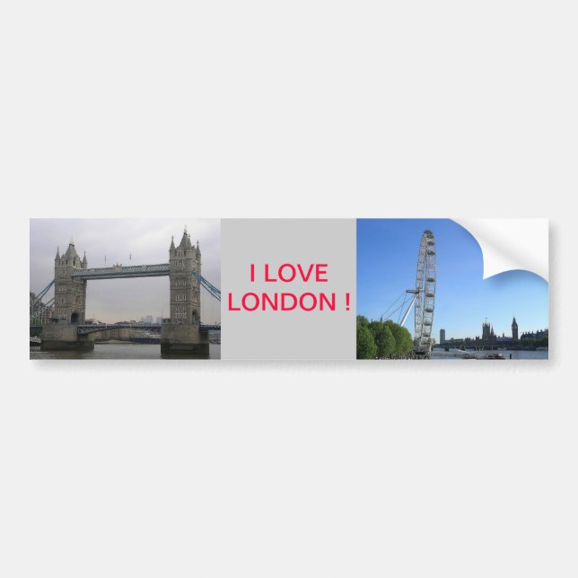 Autocollant De Voiture Bumper Sticker avec London Eye Ferris Wheel (Devant)