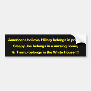 Autocollant De Voiture Bumper Sticker, conservateur, Républicain, Trump