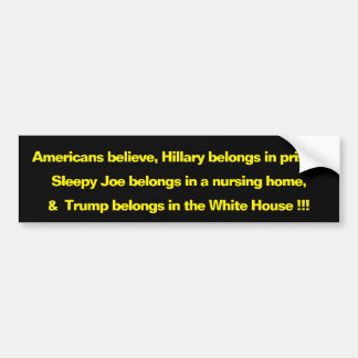 Autocollant De Voiture Bumper Sticker, conservateur, Républicain, Trump