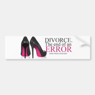 Autocollant De Voiture Bumper Sticker - "Divorce. Fin d'une erreur."