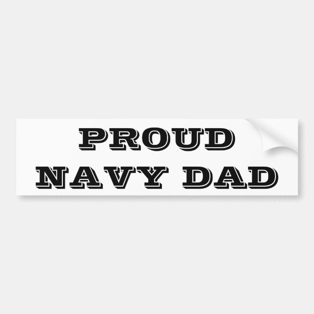 Autocollant De Voiture Bumper Sticker Fier Navy Papa (Devant)