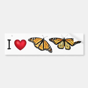 Autocollant De Voiture Bumper Sticker I (coeur) Monarques