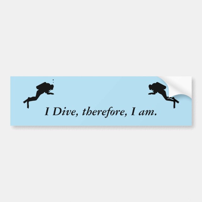 Autocollant De Voiture Bumper Sticker - I Dive ... (Devant)