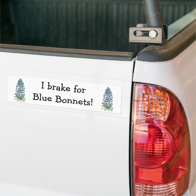 Autocollant De Voiture Bumper Sticker - Je Freine Pour Bonnets Bleus (Sur camion)