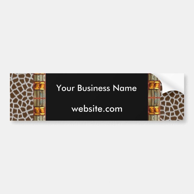 Autocollant De Voiture Bumper Sticker Poster de animal d'affaires noir bl (Devant)
